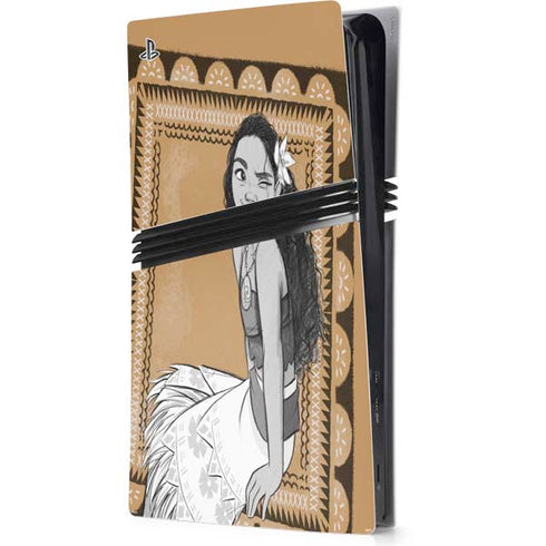 Disney Princess Moana Winking Art PS5 Pro Console Skin