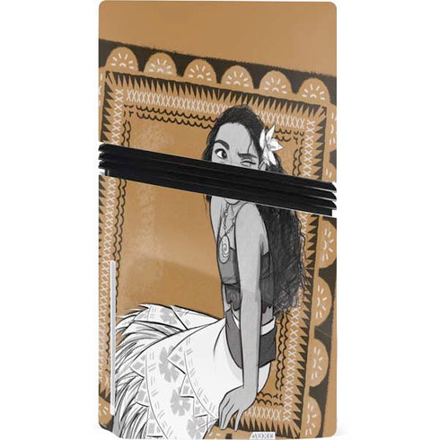 Disney Princess Moana Winking Art PS5 Pro Disk Console Skin