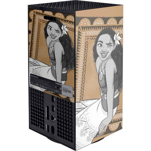 Disney Princess Moana Winking Art XBox Series X Digital Edition Console Skin