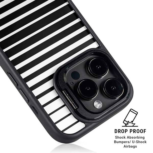 Modern Stripes iPhone 14 Pro Max Kickstand Case