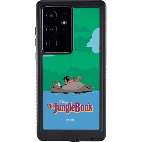 Disney Jungle Book Mogli and Baloo Swim Galaxy S24 Ultra Waterproof Case