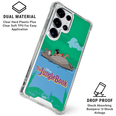 Disney Jungle Book Mogli and Baloo Swim Galaxy S25 Ultra Clear Case