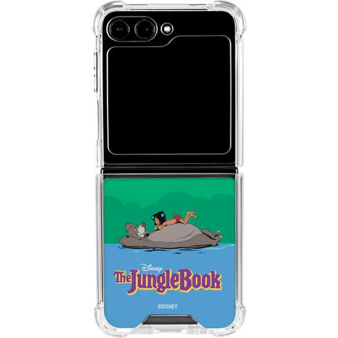 Disney Jungle Book Mogli and Baloo Swim Galaxy Z Flip6 Clear Case
