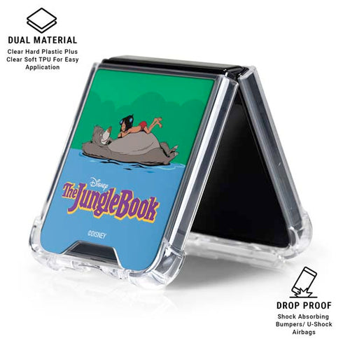 Disney Jungle Book Mogli and Baloo Swim Galaxy Z Flip6 Clear Case