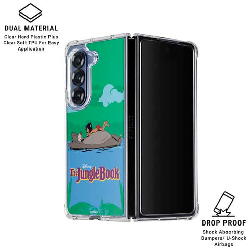 Disney Jungle Book Mogli and Baloo Swim Galaxy Z Fold6 Clear Case