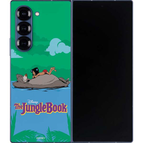 Disney Jungle Book Mogli and Baloo Swim Galaxy Z Fold6 Skin