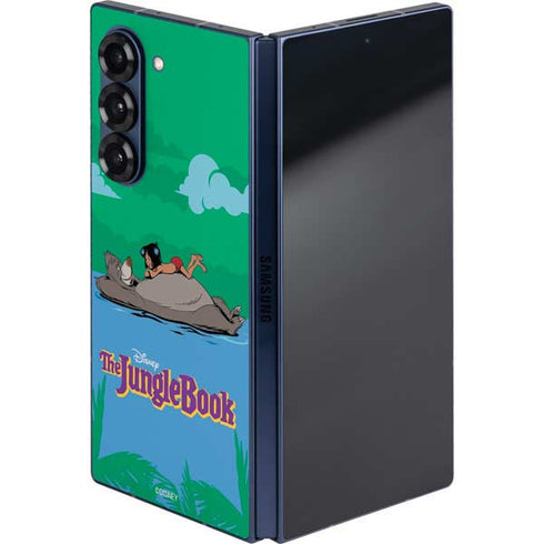 Disney Jungle Book Mogli and Baloo Swim Galaxy Z Fold6 Skin