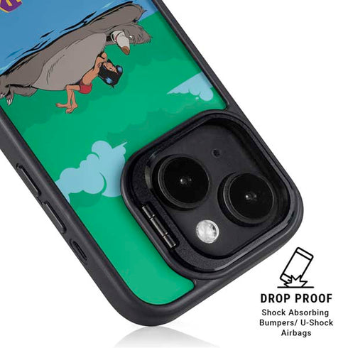 Disney Jungle Book Mogli and Baloo Swim iPhone 15 Plus Kickstand Case