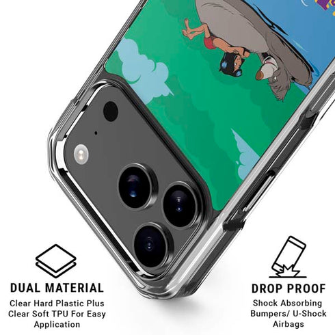 Disney Jungle Book Mogli and Baloo Swim iPhone 18 Pro Clear Case