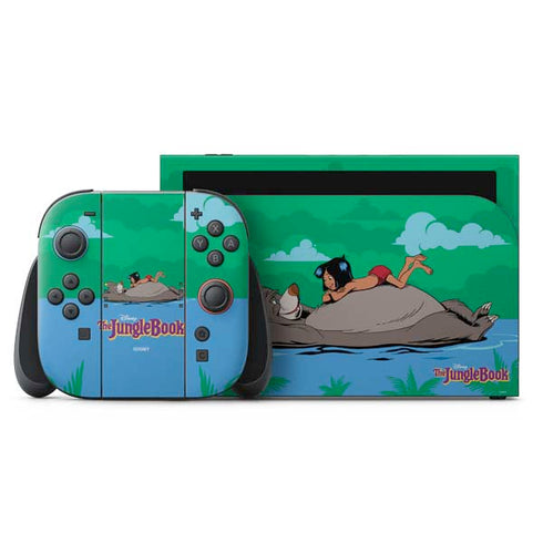 Disney Jungle Book Mogli and Baloo Swim Nintendo Switch 2 (2025) with Joy-Con Skin