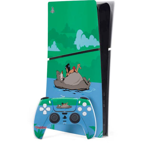 Disney Jungle Book Mogli and Baloo Swim PlayStation PS5 Skins