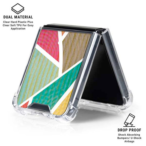 Mojito 01 70s Inspired Galaxy Z Flip6 Clear Case