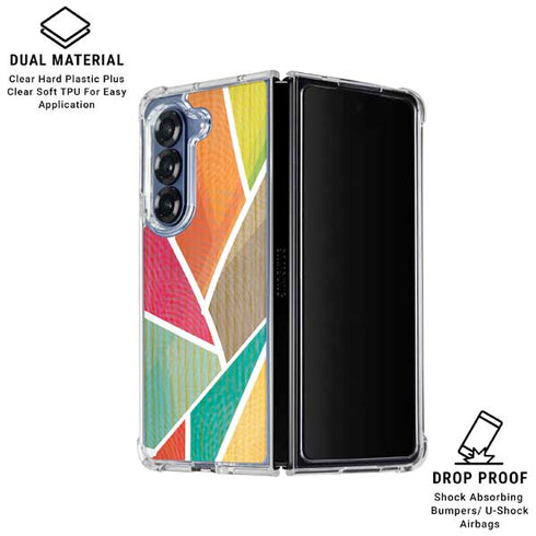 Mojito 01 70s Inspired Galaxy Z Fold6 Clear Case