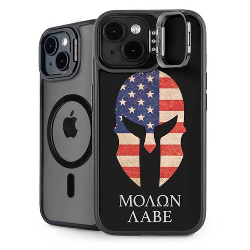 Molon Labe iPhone 14 Plus Kickstand Case