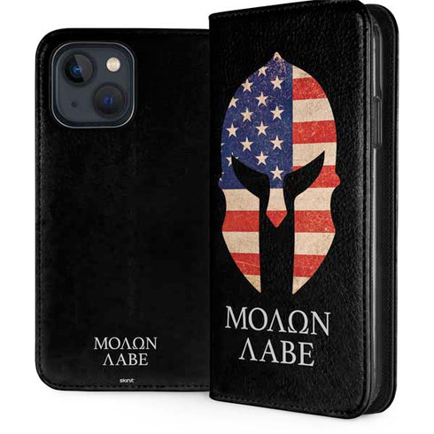 Molon Labe iPhone 15 Plus Folio Case
