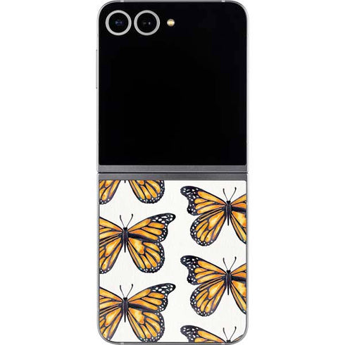 Monarch Butterflies by Cat Coq Galaxy Z Flip6 Skin