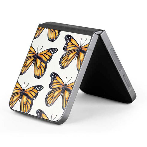 Monarch Butterflies by Cat Coq Galaxy Z Flip6 Skin