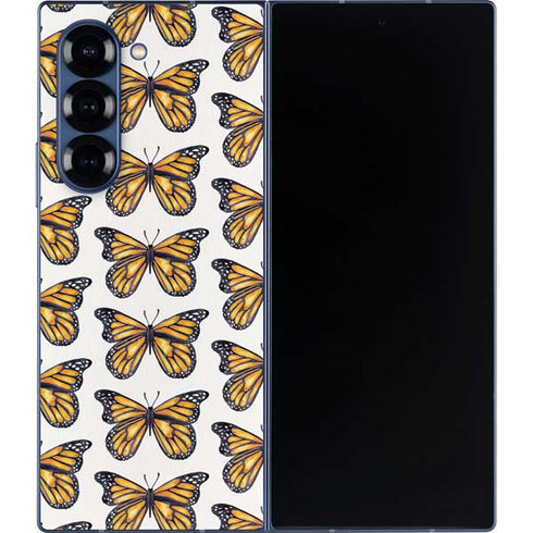 Monarch Butterflies by Cat Coq Galaxy Z Fold6 Skin
