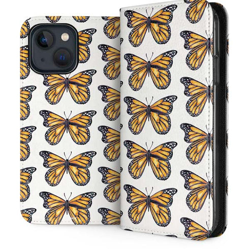 Monarch Butterflies by Cat Coq iPhone 15 Plus Folio Case