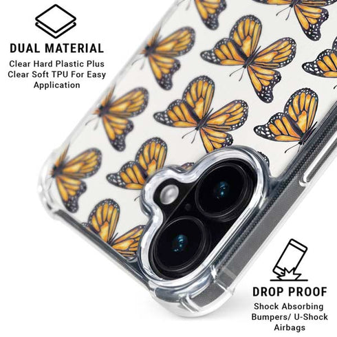 Monarch Butterflies by Cat Coq iPhone 16 Clear Case