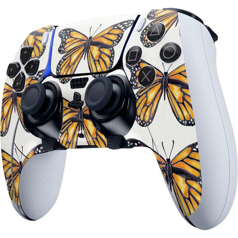 Cat Coq Monarch Butterflies PS5 DualSense Edge Pro Controller Skin