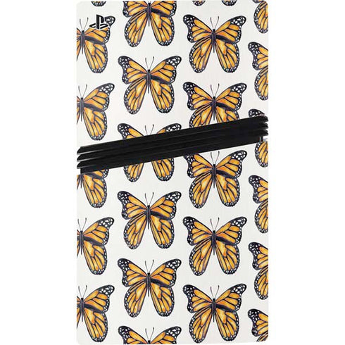 Monarch Butterflies by Cat Coq PS5 Pro Disk Console Skin