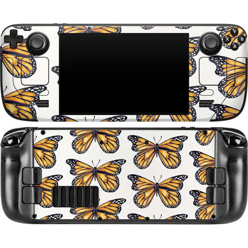 Monarch Butterflies by Cat Coq Steam Deck Handheld Gaming Computer OLED Skin