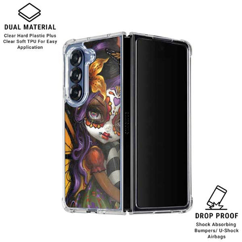 Monarch butterfly Fairy by Jasmine Becket-Griffith Galaxy Z Fold6 Clear Case