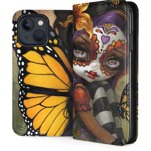 Monarch butterfly Fairy by Jasmine Becket-Griffith iPhone 14 Plus Folio Case
