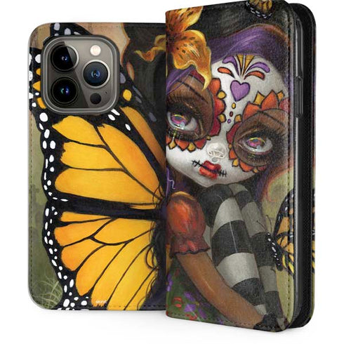 Monarch butterfly Fairy by Jasmine Becket-Griffith iPhone 14 Pro Folio Case