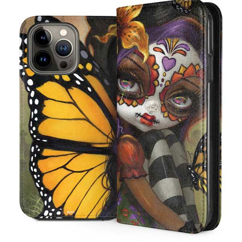 Monarch butterfly Fairy by Jasmine Becket-Griffith iPhone 14 Pro Max Folio Case