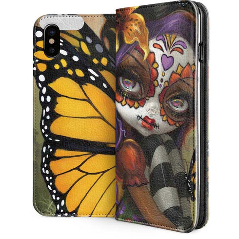 Monarch butterfly Fairy by Jasmine Becket-Griffith iPhone 8 Folio Case