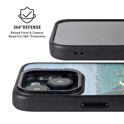 Monet - The Terrace at Sainte-Adresse by Monet iPhone 15 Plus Kickstand Case