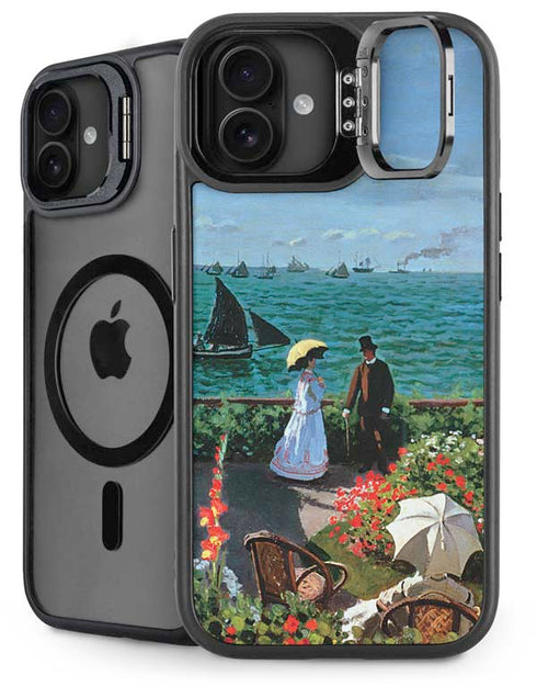 Monet - The Terrace at Sainte-Adresse by Monet iPhone 16 Kickstand Case