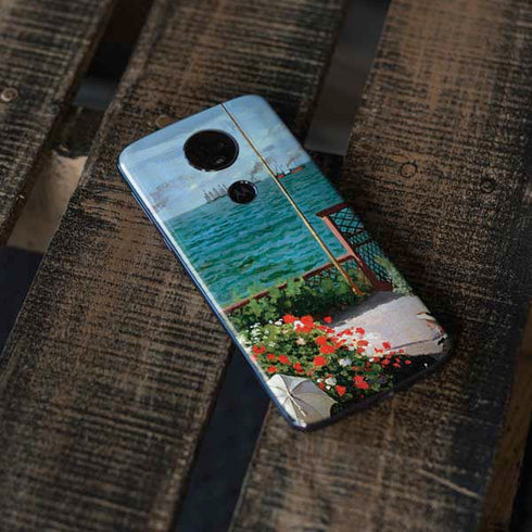 Monet - The Terrace at Sainte-Adresse by Monet Moto E5 Plus Skin