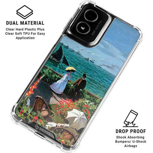 Monet - The Terrace at Sainte-Adresse by Monet Moto G Power 5G (2024) Clear Case
