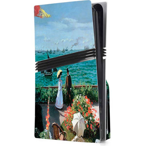 Monet - The Terrace at Sainte-Adresse by Monet PS5 Pro Disk Console Skin