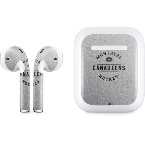 NHL Montreal Canadiens Black Text Apple AirPods Skin