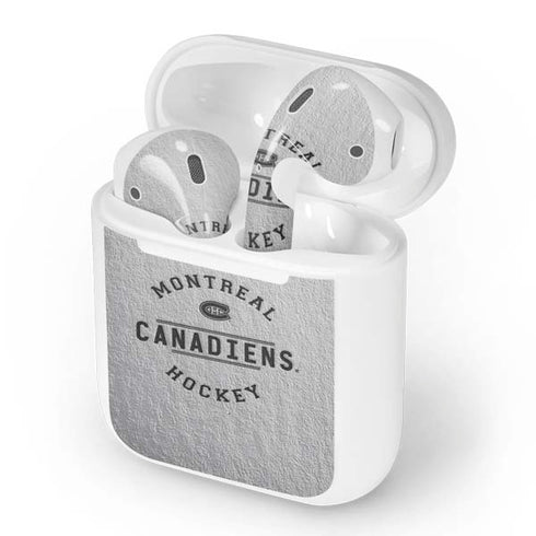 NHL Montreal Canadiens Black Text Apple AirPods Skin