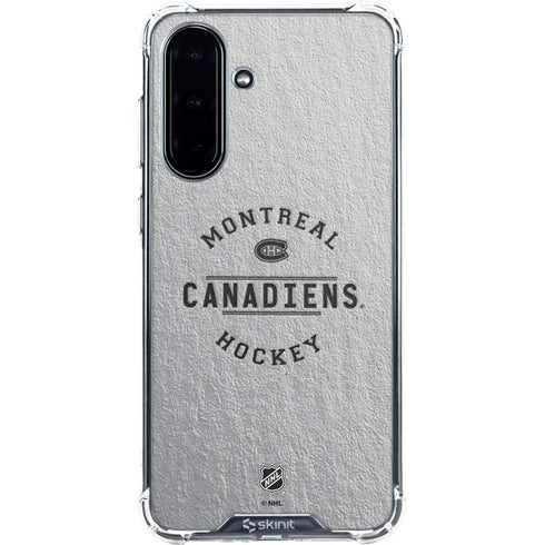 NHL Montreal Canadiens Black Text Galaxy A36 5G Clear Case