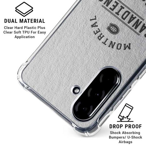 NHL Montreal Canadiens Black Text Galaxy A36 5G Clear Case