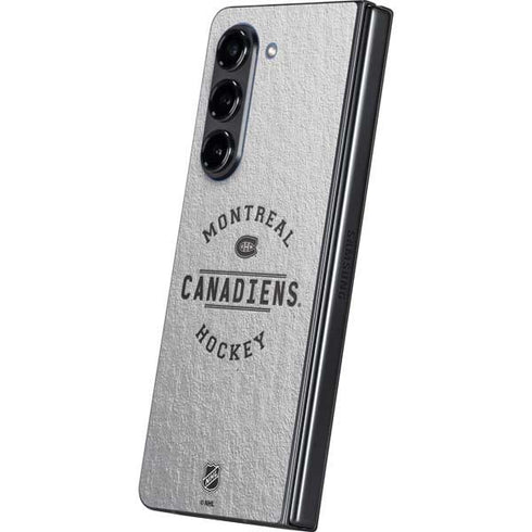 NHL Montreal Canadiens Black Text Galaxy Z Fold5 5G Skin
