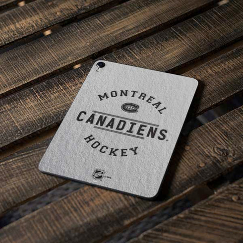 NHL Montreal Canadiens Black Text Apple iPad Pro Skin