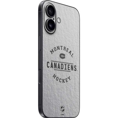NHL Montreal Canadiens Black Text iPhone 16 Plus Skin