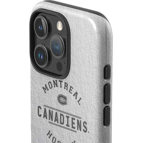 NHL Montreal Canadiens Black Text iPhone 16 Pro Impact Case
