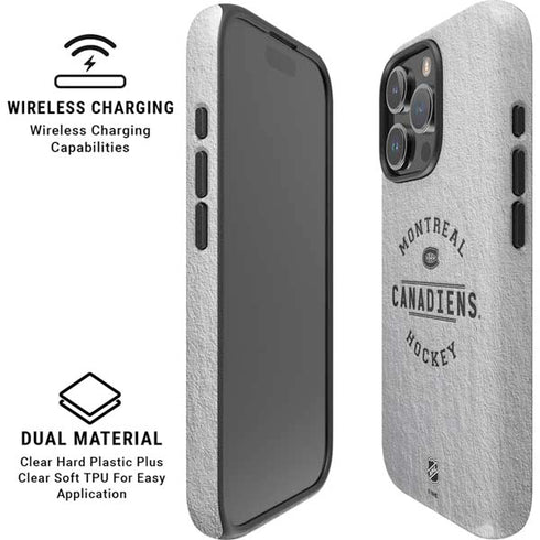 NHL Montreal Canadiens Black Text iPhone 16 Pro Magsafe Impact Case