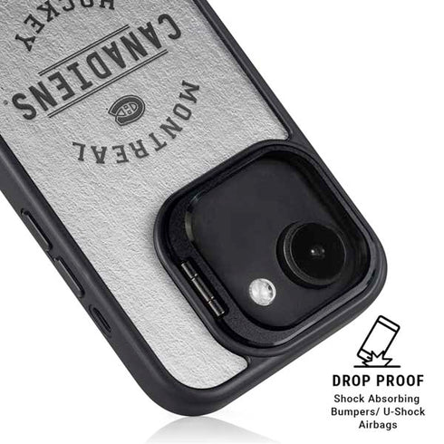 NHL Montreal Canadiens Black Text iPhone 16e Kickstand Case