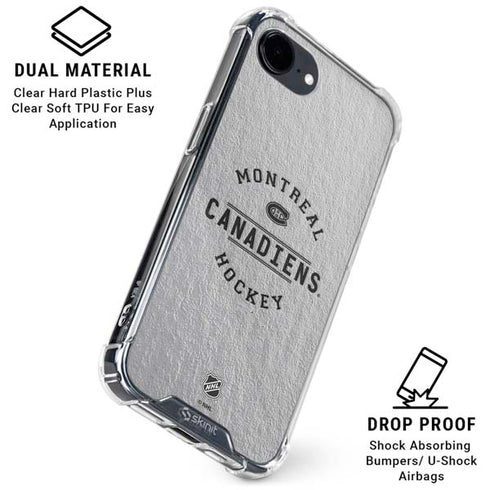 NHL Montreal Canadiens Black Text iPhone 16e Clear Case