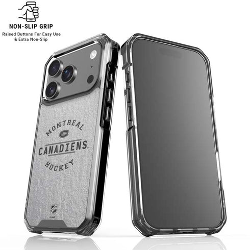NHL Montreal Canadiens Black Text iPhone 18 Pro Clear Case