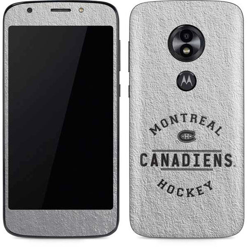NHL Montreal Canadiens Black Text Moto E5 Play Skin